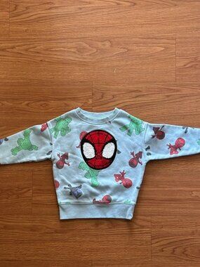 Marvel Spidey Amazing Friends Toddler Sweatshirt - Light Blue and Red